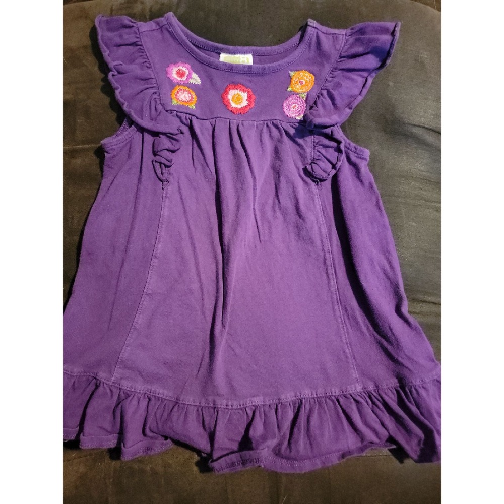 Crazy 8 colorful pretty paradise purple floral dress size 3t